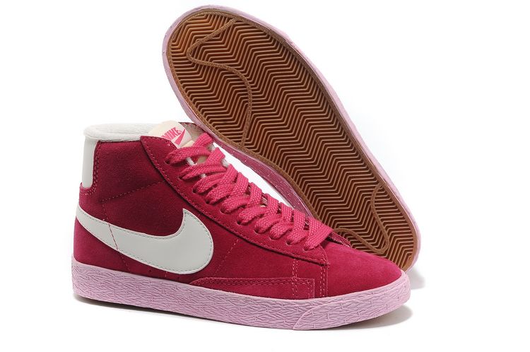 Nike Blazer Mid Suede Millesime Femmes Chaussures Blanc Rouge